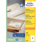 Etiquette Avery Zweckform LR3483 105x148mm A6 recyclé blanc 400 pcs