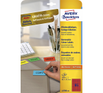 Etiket Avery L4790-20 38.1x21.2mm rood 1300 stuks