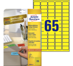 Etiket Avery L4793-20 38.1x21.2mm geel 1300 stuks