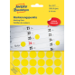 Avery Ronde etiketten diameter 18 mm, geel, 1.056 stuks