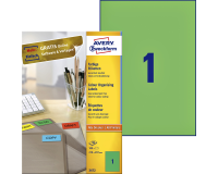 Etiket Avery Zweckform 3472 210x297mm A4 groen 100stuks