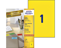 Etiquette Avery Zweckform 3473 210x297mm A4 jaune 100 pièces