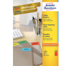 Avery Etikett 3470 210x297mm A4 Rot 100 Stück
