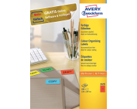 Etiket Avery Zweckform 3470 210x297mm A4 rood 100stuks