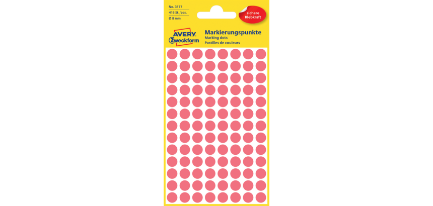 Gekleurde etiketten diameter 8 mm