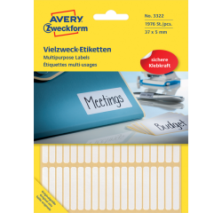 Avery Zweckform Etiketten 3322 37x5mm weiß 1976 Stück