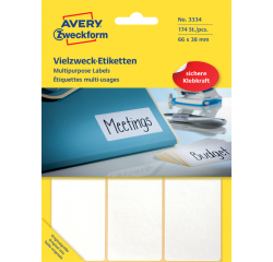 Avery Zweckform Label 3334 66x38mm white 174 pieces