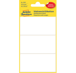 Etiket Avery Zweckform 3081 76x39mm wit 18 etiketten