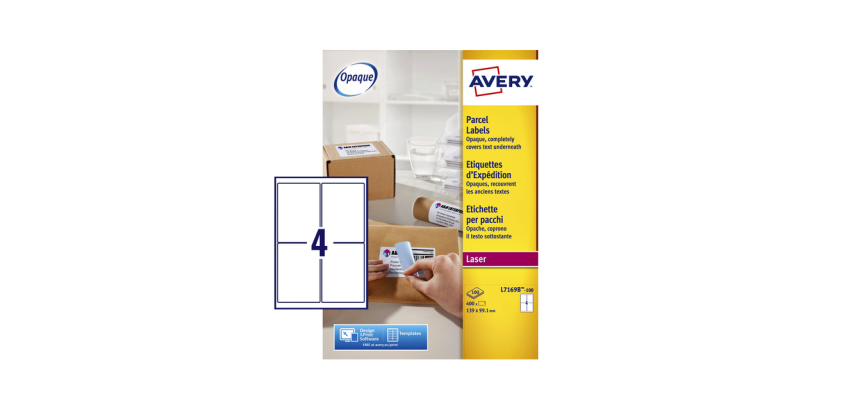 Avery Label L7169B-100 99.1x139mm Opaque 400 pieces
