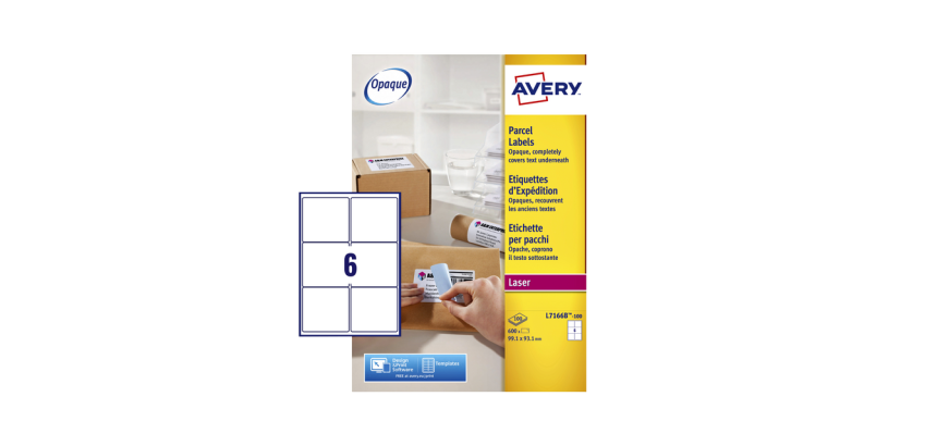 Avery L7166B Label 99.1x93.1mm Opaque 600 pieces