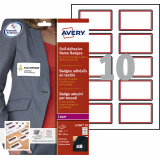 Naambadge etiket Avery L4786-20 80x50mm rood kader 200 etiketten