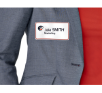 Avery Adhesive Badge L4786-20 80x50mm red frame 200 pieces