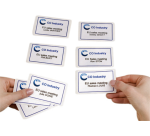 Avery Adhesive Badge L4786-20 80x50mm red frame 200 pieces