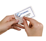 Avery Adhesive Badge L4786-20 80x50mm red frame 200 pieces