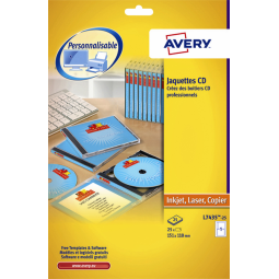 Jaquette CD Avery L7435-25 151x118mm