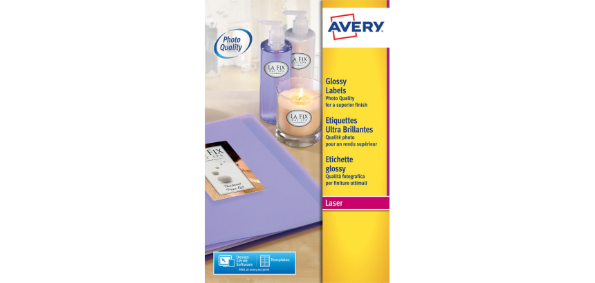 Avery-Etiketten L7767-40 210x297mm A4 glänzend 40 Stück