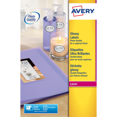 Etiquette Avery L7767-40 210x297mm A4 brillante 40 pièces