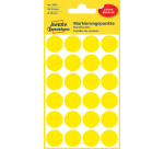 Etiquette Avery 3007 ronde 18mm jaune 96 pièces
