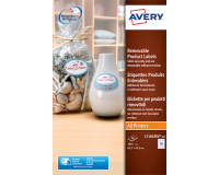 Etiquette amovible Avery L7101REV-20 63,5x42,3mm blanc mat 360pcs