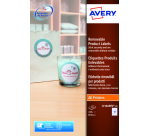 Etiquette amovible Avery L7104REV-20 60mm rond blanc 240 pièces