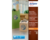 Etiquette Avery L7106-20 60mm rond marron 240 pièces