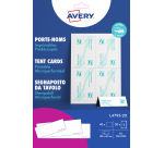 Porte-noms de table Avery L4795-20 180x60mm blanc 20 pièces