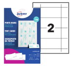 Porte-noms de table Avery L4795-20 180x60mm blanc 20 pièces