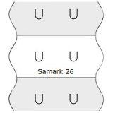 Etiquette prix Sato Samark 26x12mm blanc amovible - rouleau de 1500 étiquettes