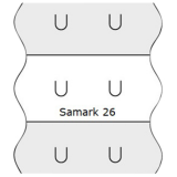 Prijsetiket 12x26mm Sato Samark afneembaar wit - rol 1500 etiketten