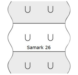 Etiquette prix Sato Samark 26x12mm blanc amovible - rouleau de 1500 étiquettes
