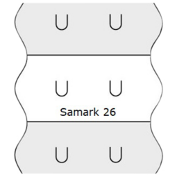 Prijsetiket 12x26mm Sato Samark afneembaar wit - rol 1500 etiketten