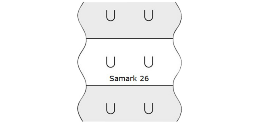 Sato Samark price label 26x12mm removable white - roll of 1500 labels