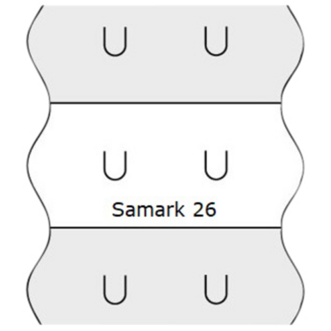 Etiquette prix Sato Samark 26x12mm blanc amovible - rouleau de 1500 étiquettes