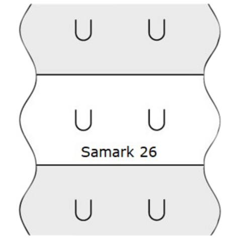 Prijsetiket 12x26mm Sato Samark afneembaar wit - rol 1500 etiketten