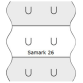 Prijsetiket 12x26mm Sato Samark afneembaar wit - rol 1500 etiketten