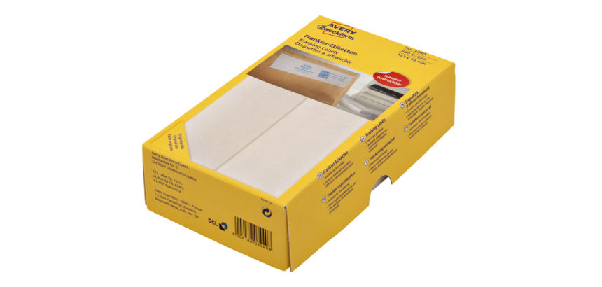Etiquette affranchissement Avery 3440 163x43mm 500 pcs