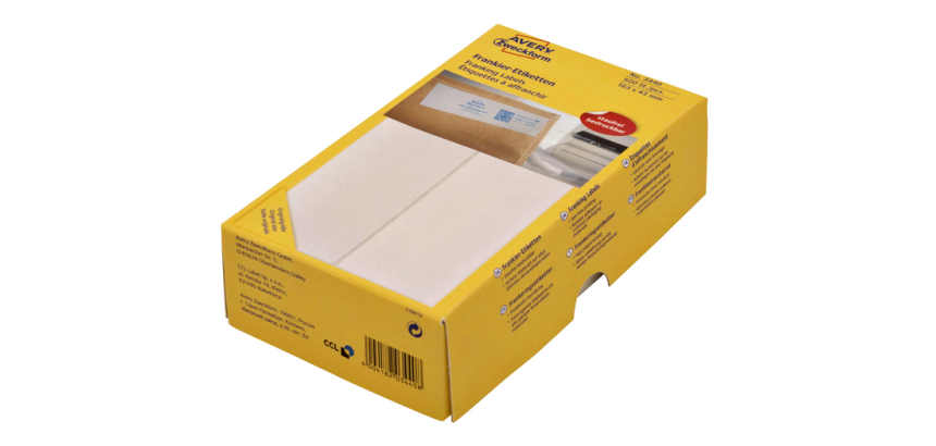 Etiquette affranchissement Avery 3441 128x38mm 500 pcs