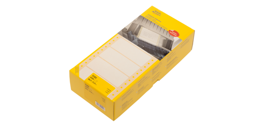 Avery-Etiketten 5101 88,9x23mm 1 Reihe weiß 6000 Stk.