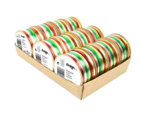 Cadeaulint IG metallic 6x5m display à 12 rollen glitter/pearl