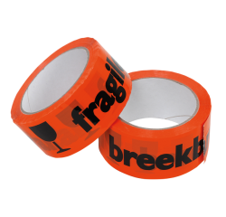 Ruban de signalisaton IEZZY "Fragile" 50mmx66m orange/noir