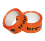 Waarschuwingstape IEZZY breekbaar 50mmx66m oranje/zwart