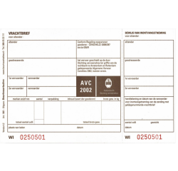 Vrachtbrief IEZZY BVA 1001 19x12cm 3voud 100stuks blanco