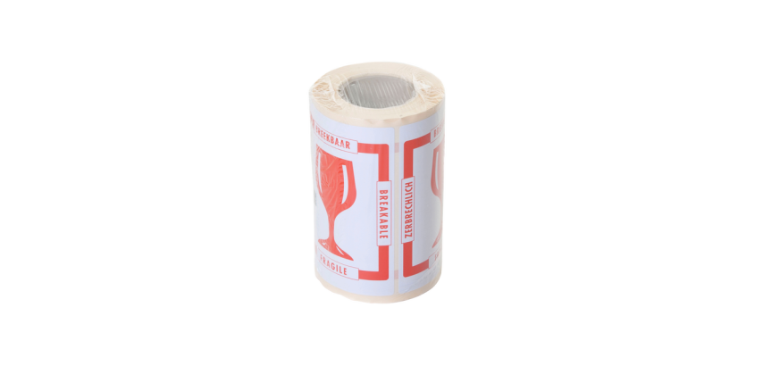 IEZZY Warning Label Glass 80mmx100m Red 250 Pieces