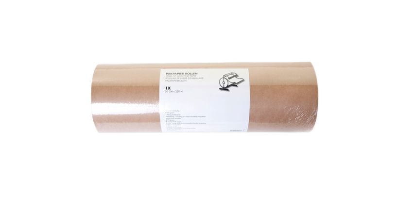 IEZZY Verpackungspapier 50cmx220m 70g braunes Kraftpapier