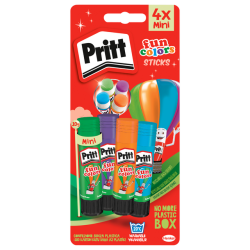 Bâton de colle Pritt 10g Fun Colors 4 pièces blister