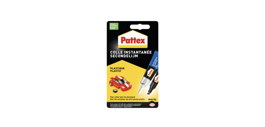 Colle seconde Pattex All plastic tube 2g blister