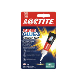 Colle seconde Loctite Powerflex gel tube 3g blister
