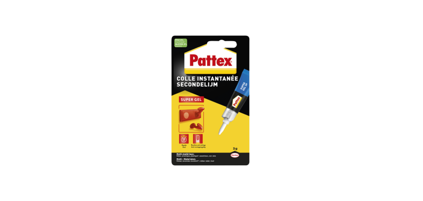 Colle seconde Pattex Super Gel tube 3g blister