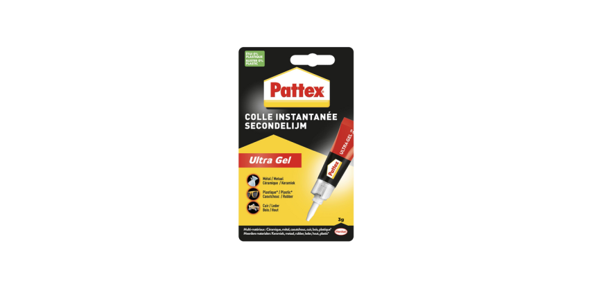 Colle seconde Pattex Ultra Gel tube 3g blister