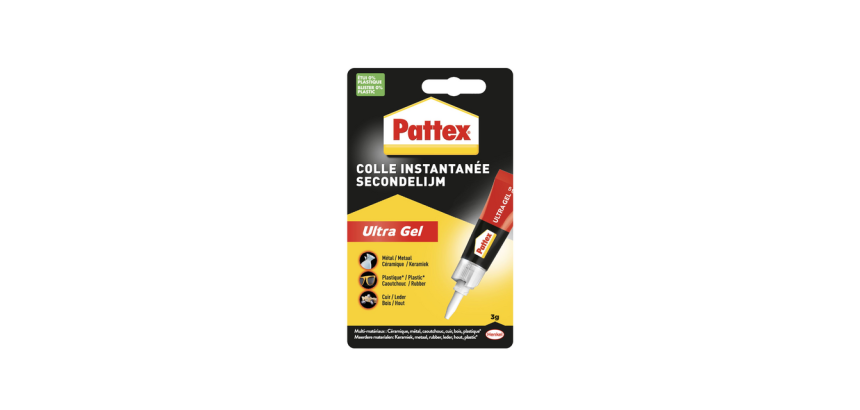 Secondelijm Pattex Ultra GEL tube 3 gram op blister